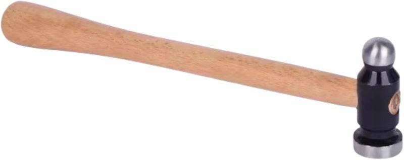 WUCID Small Hammers for Crafts, Jewelry Making Chasing Hammer with Wooden Handle for Hitting Metals, Wood Handle - Image 1